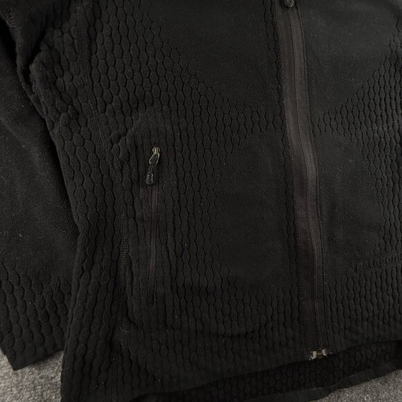 Patagonia Fleece Jacket Women Full Zip Black Large Soft Stretch Spandex Pockets - Picture 3 of 14